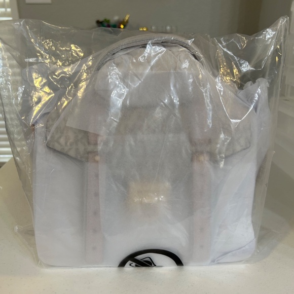 Michael Kors Manhattan Medium Leather Logo Satchel (Powder Blush Multi) NWT - Picture 5 of 10